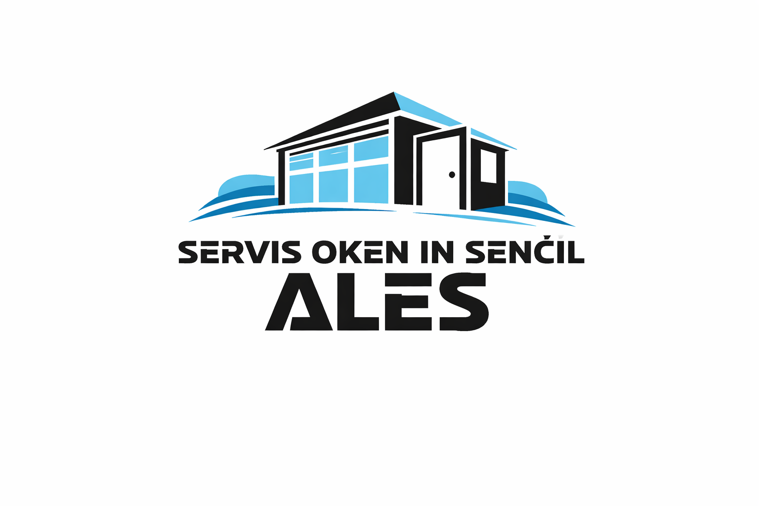 Servis oken in senčil Aleš logotip